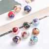 12x11mm 10pcs Flower Glaze Porcelain Little Heart Shape Beads Pendant for DIY Jewelry Making