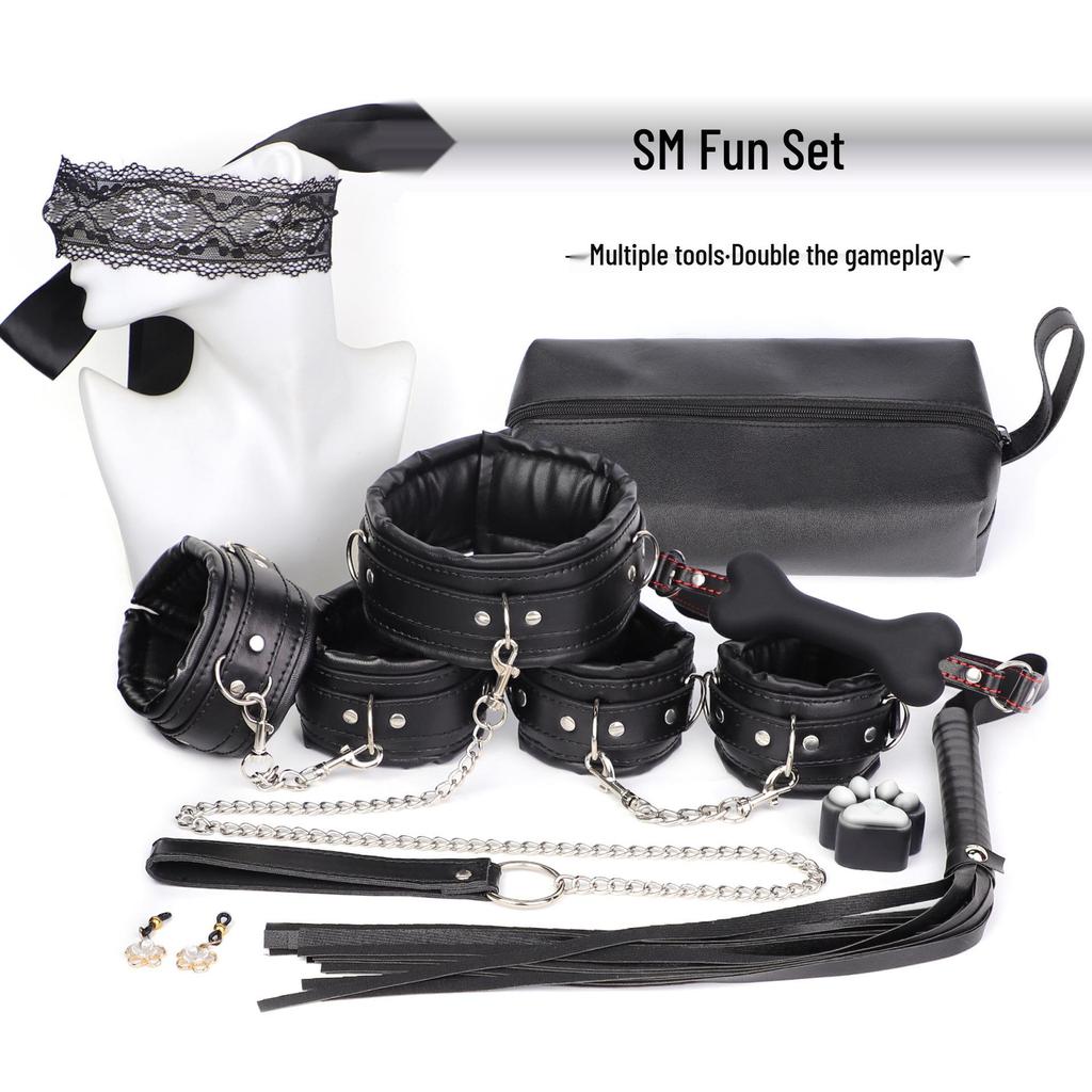 Самый продаваемый набор БДСМ из 9 предметов: Губка, Плетка, Ошейник, Кляп и многое другое для пар