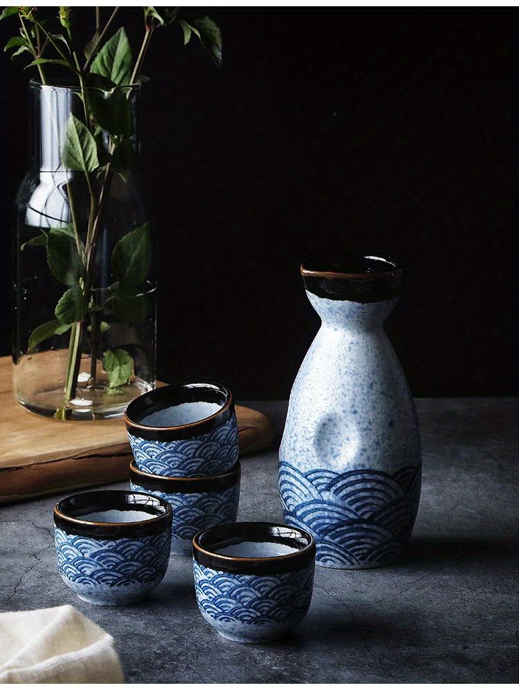 5 шт., японский керамический набор чашек для сакэ, винный горшок, винная чашка, домашний ресторан, диспенсер для теплого вина, посуда для напитков, подарки на День Благодарения, Хэллоуин, Рождественский подарок, вечеринка F