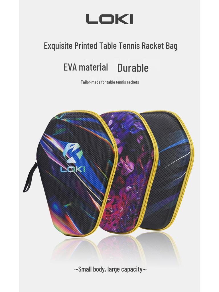 LOKI Thor Table Tennis Racket Case: Portable, Durable, Hard Shell, Large Capacity Bag