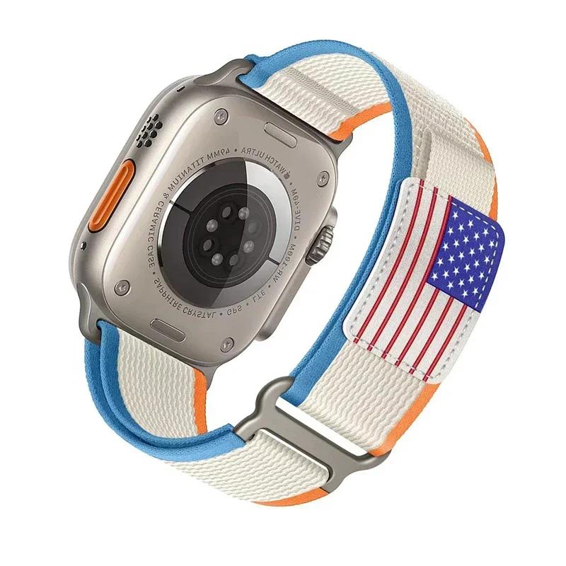 Классический ремешок Trail loop для Apple Watch Ultra Band 49 мм 44 мм 45 мм 42 мм спортивный ремешок Correa браслет iWatch серии 9 7 6 5 8 se нейлоновый ремешок