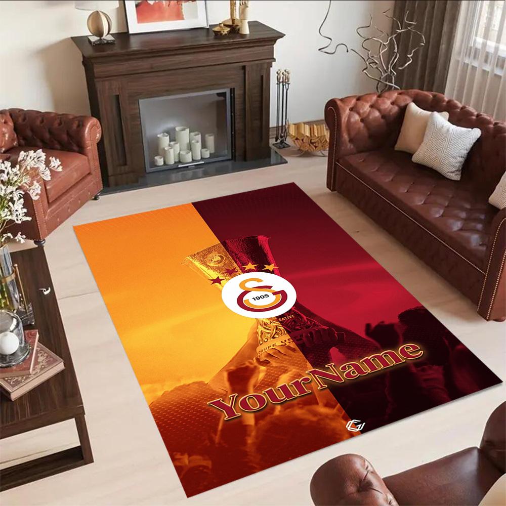 Galatasaray 310 Personalized Name Carpet Suitable for Game Room Bedrooms Playrooms Hallway Anti-slip Rug Office home decor