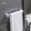 Wall-Mounted Punch-Free Bathroom Towel Rack with Hooks