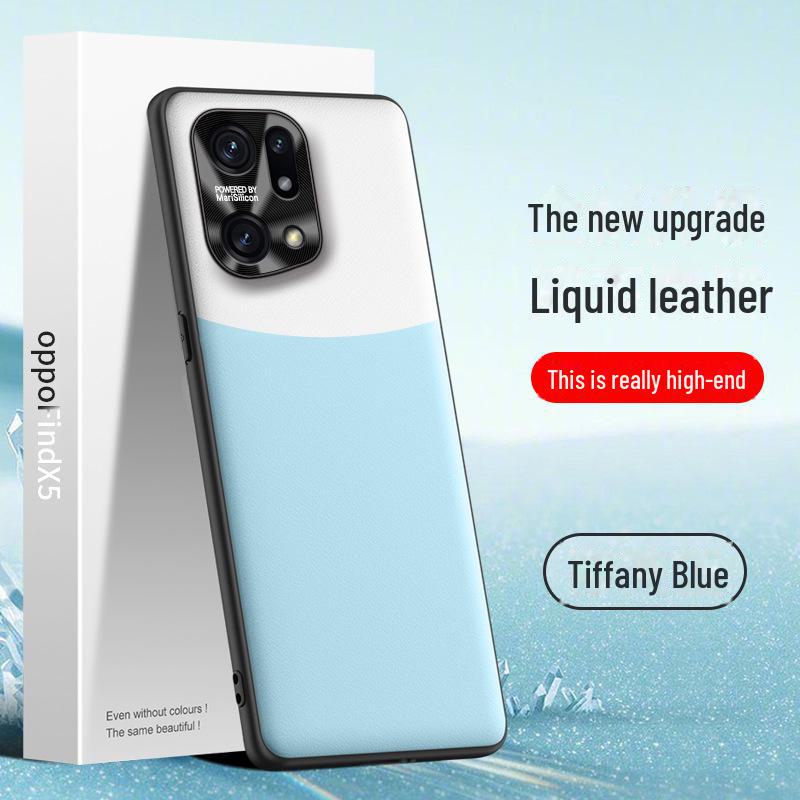 Чехол для телефона Oppo Find X5 Liquid Leather Anti Fall Protective