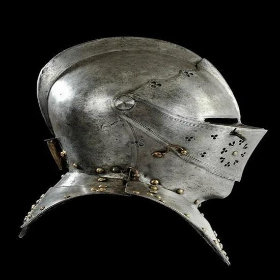 Средневековый рыцарский турнир Шлем с закрытым забралом с кожаной подкладкой Лучший подарок для