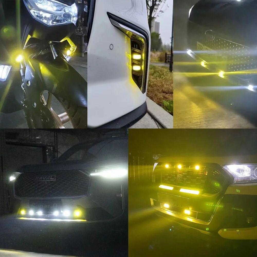 2Pcs 5500K 3000k Projector Lens Work Light Mini Driving Light Spotlights Car Motorcycle