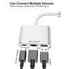 Хаб USB Type-c 3 в 1 Разветвитель USB C на HDMI-совместимый ХАБ Type-c на HDMI-совместимый USB3.0 Док-станция Для конвертера Macbook Air