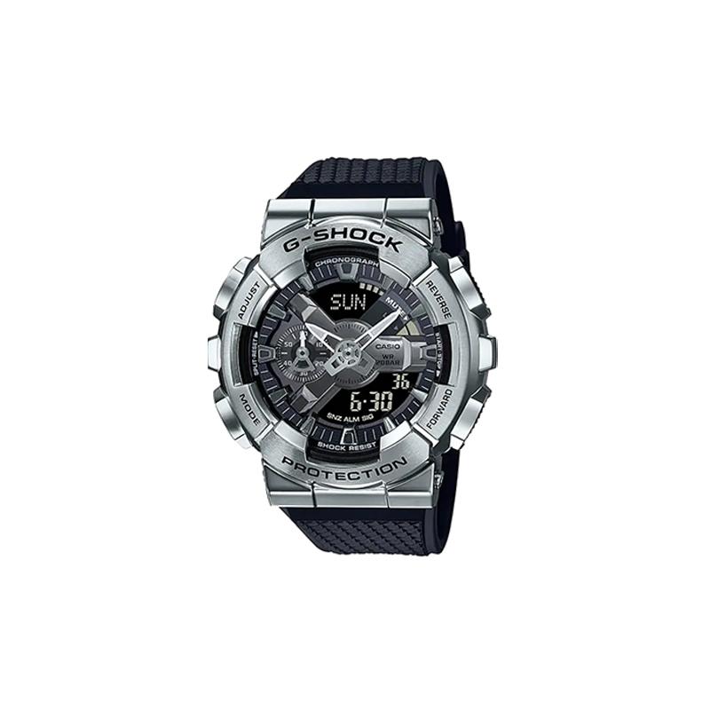 Casio Водонепроницаемые 200 м модные кварцевые часы с ремешком из смолы японские и корейские часы для мужчин и женщин черный циферблат GM-110-1ACR