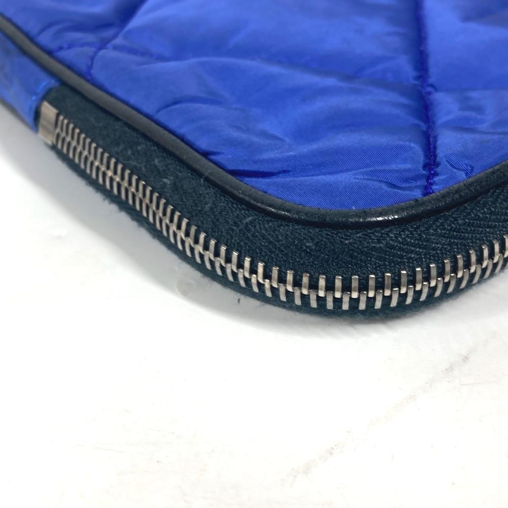 MONCLER logo tablet case Clutch bag Pouch Nylon blue/Black