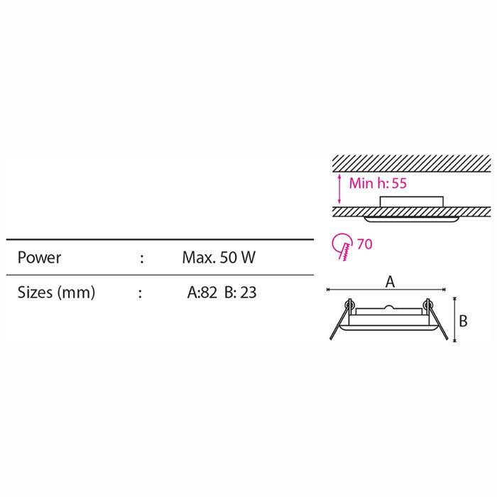 Support de spot Lavanta orientable rond blanc MR16