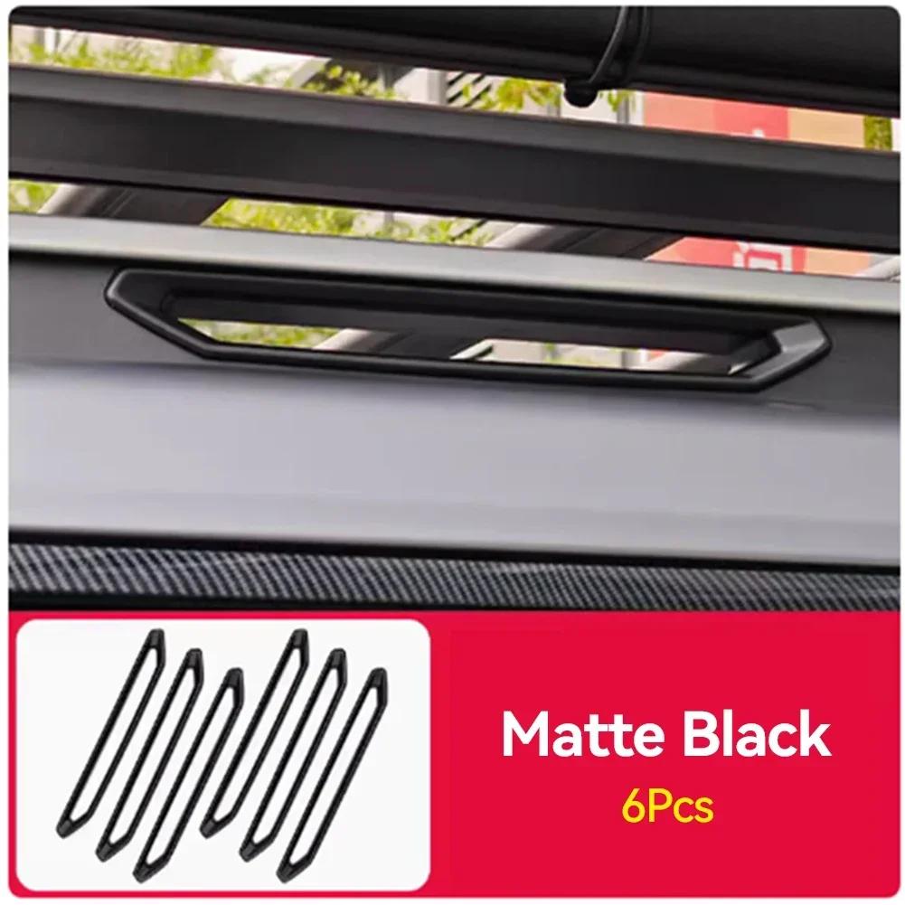 Для Jetour 2025 2025 Jetour T2 Стиль углеродного волокна 6 шт. Крышка крыши Рейлинг Декоративная накладка Полоса Багажник Автомобильные аксессуары