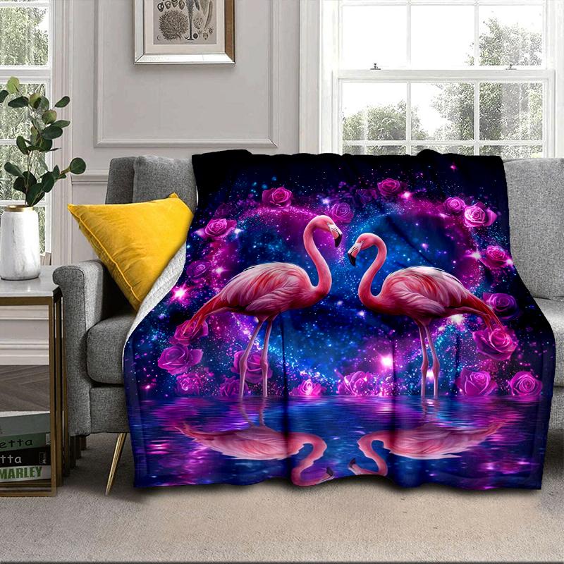 Magical Flamingo Sky Blanket Flannel Blanket Throw Blanket Sofa Cover Blanket Soft Premium Blanket Picnic Blanket Tv Blanket Gifts