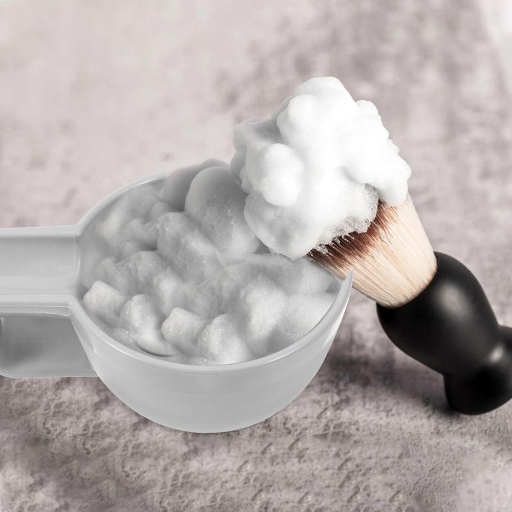 Portable Shaving Foam Bowl Plastic Shave Cream Cups Convenient Rim Shaving Mug Man