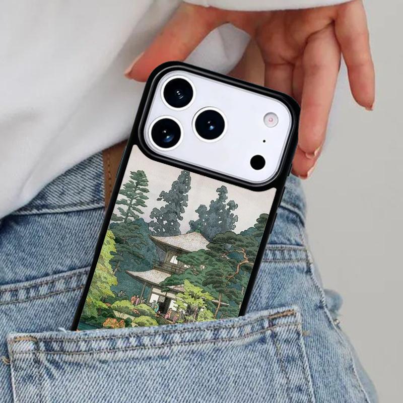 Японский стиль Укиё-э Чехол для телефона Art для iPhone 17ProMax 12 13 14 15 16e 17 Pro Max Plus Air Cover