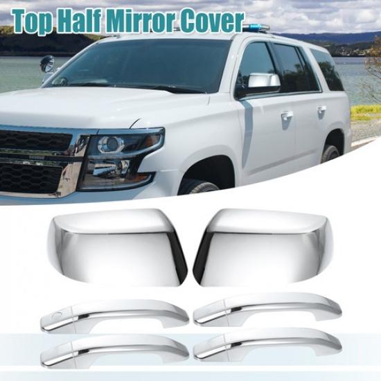 Chrome Top Half Mirror Cover Handle Cover for Chevy Tahoe Suburban for GMC Yukon