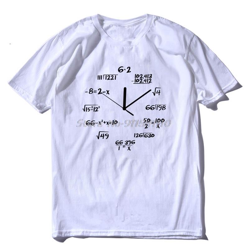COOLMIND 100 cotton math clock print funny men T shirt casual short sleeve oneck men tshirt cool summer tshirt mens tee shirt
