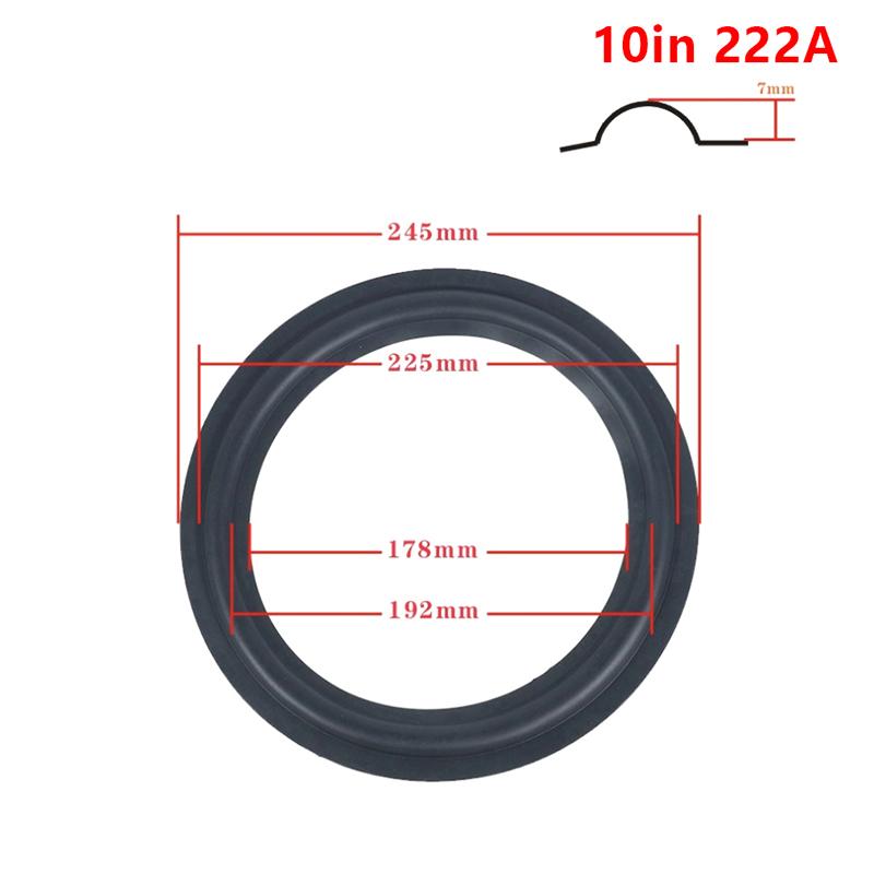 1Pc Black Speaker Rubber Repair 4/5/6.5/8/10Inch Suspension Surround Folding Ring Full Range Woofer Speaker Replacements