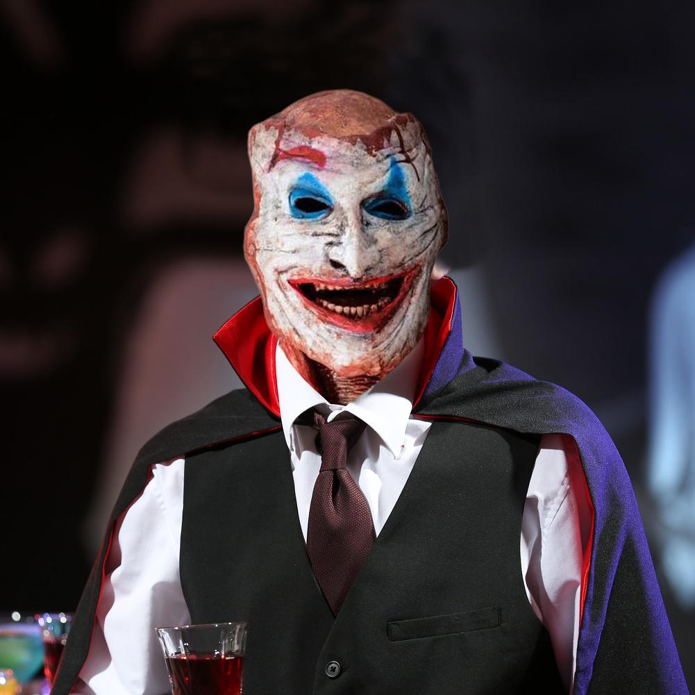Джокер Двойная Съемная Маска на Хэллоуин Латекс Джокер Двойной Слой Порванная Маска Ужасы Хэллоуин Реквизит для Хэллоуинской Вечеринки Косплей