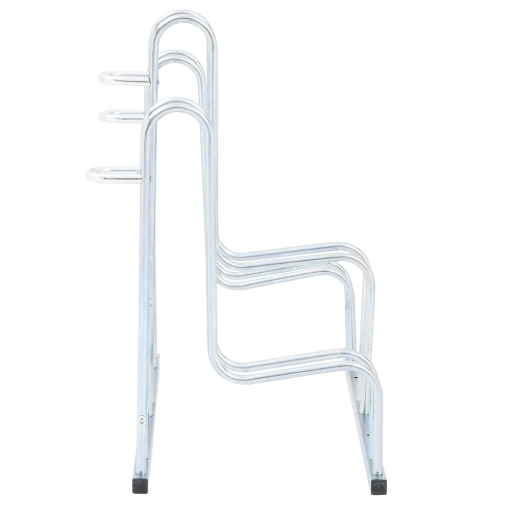 3 Bike Freestanding Bike Stand Galvanized Steel