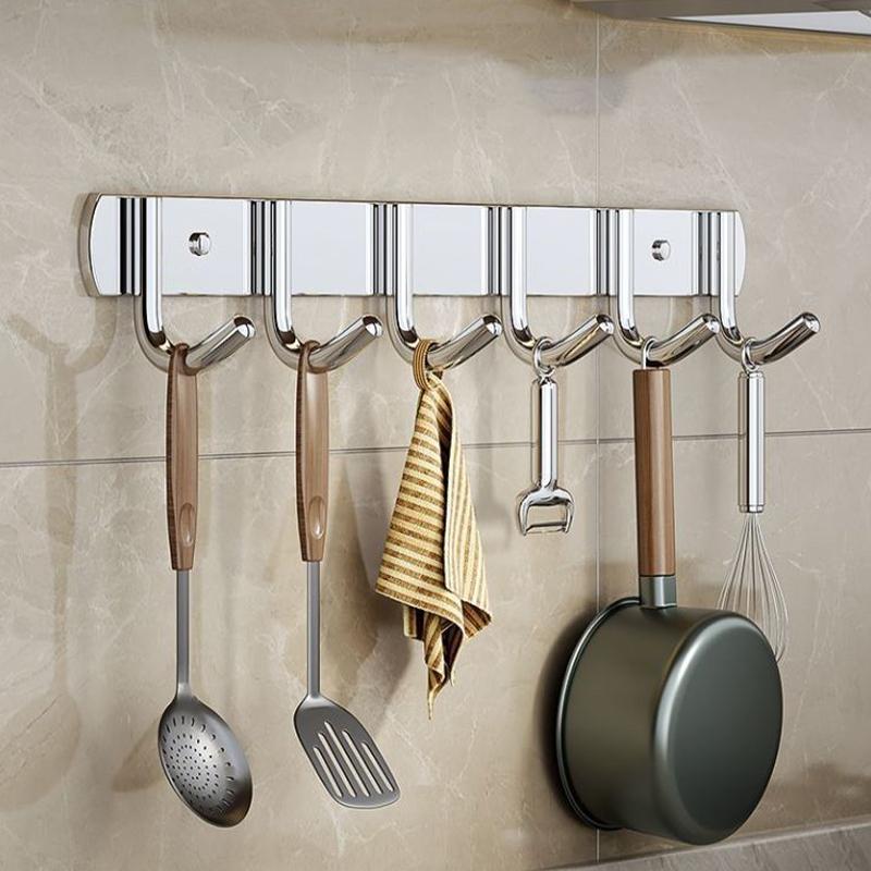 Stainless Steel No-Drill Bathroom Strong Adhesive Clothes Hanger Hook