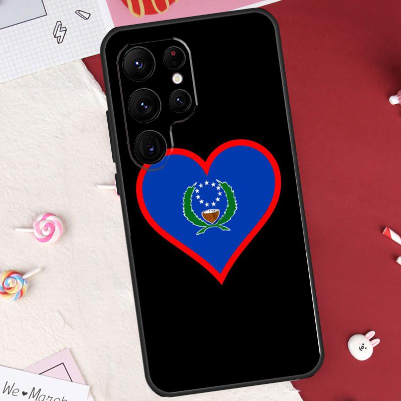 Чехол Pohnpei Ponape Flag для Samsung Galaxy S26 Ultra S23 S22 S21 S20 S24 S25 Ultra S10 Plus S25 FE Защитная крышка
