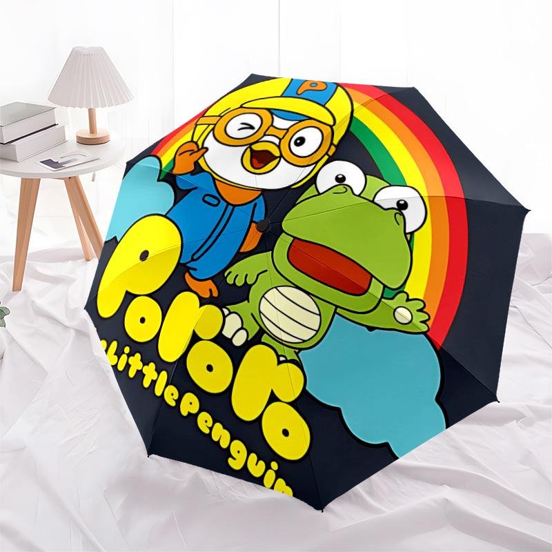 1 шт. Автоматический складной зонт Pororo Adventure, Портативная складная конструкция, Повседневный уличный аксессуар L1127110
