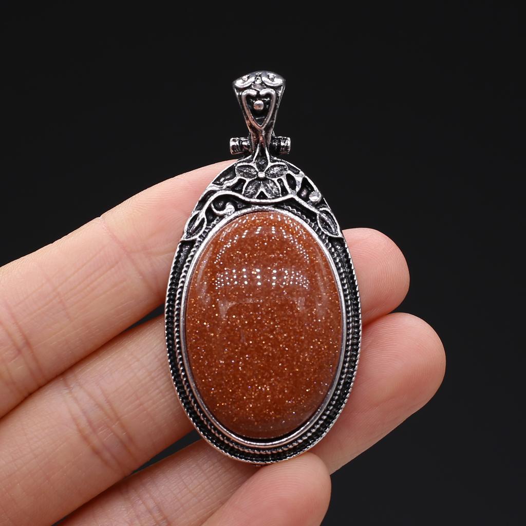 Подвеска из натурального камня в винтажном стиле, ожерелье, модные украшения, овальная форма, колье из сплава, розовый кварц, опал, малайзийский нефрит, идеи подарков, подарки для влюбленных