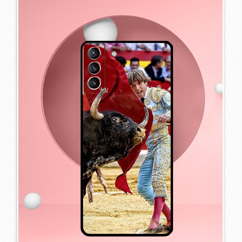 Bullfight Bull Fighter Case For Samsung Galaxy S25 Ultra S25 FE S20 S21 S22 S23 Plus S9 S10 S24 Ultra Cover Funda