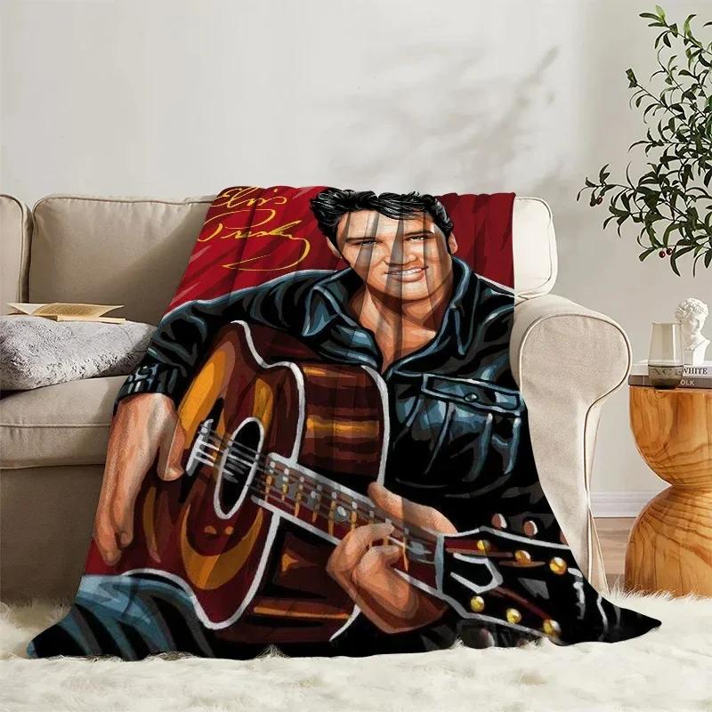 Fleece Throw Blanket Elvis Bedspread on the Bed Decorative Sofa Blankets for Winter Bedroom Decoration Boho Home Decor