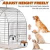 Stainless Steel Parakeet Feeder with Clamp Holder Parrot Food Bowl Bird Bowls  Dogs Cats Cage