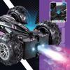 New Double-sided Drift Stunt Four-wheel Drive Car Rolling Rotation Light Sound Effect RC Spray Car 2.4G Off-road Vehicle Children's Toy Gift