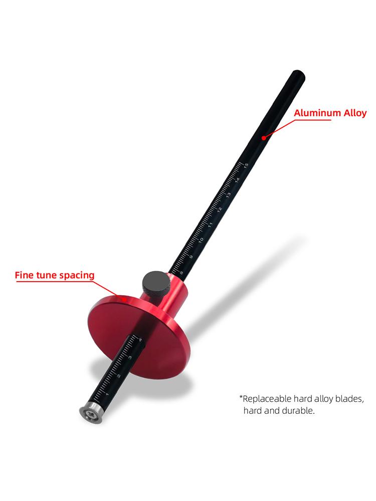 Колесовый разметочный калибр Метрический/Дюймовый Европейский стиль Разметочный инструмент Столярное дело Параллельная линия Рисование Шиповое соединение Дерево Разметочный инструмент Деревообработка