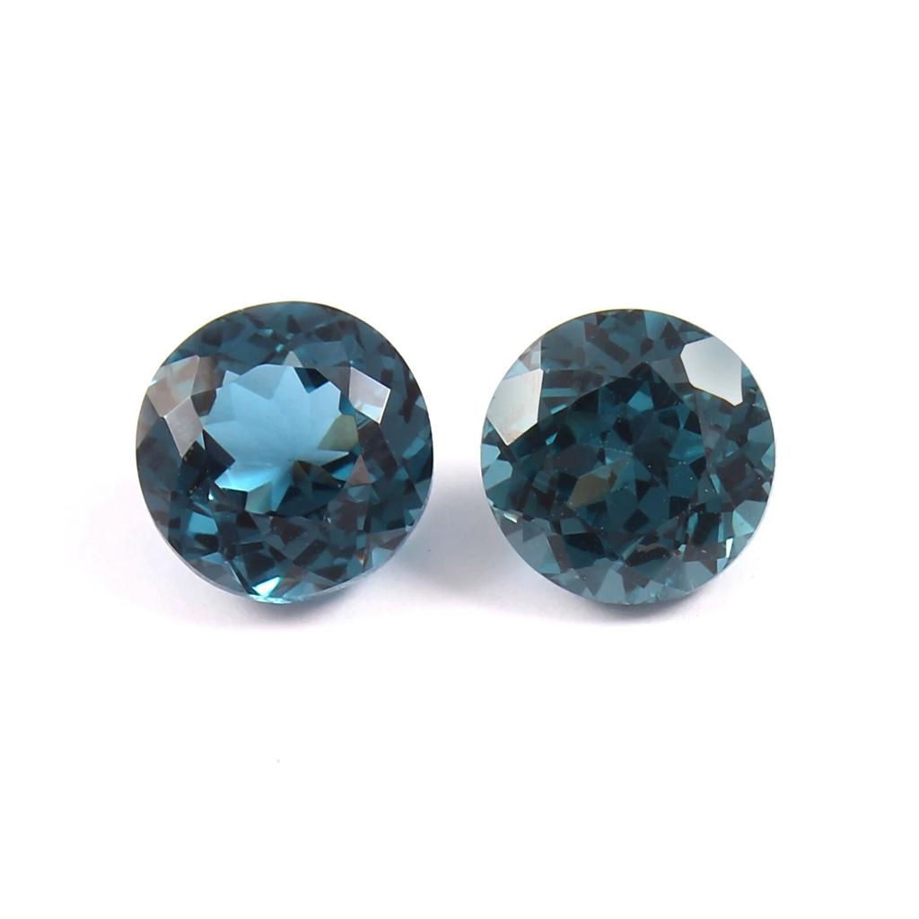 Natural Blue Green Tourmaline Round Pair 18 Ct Beautiful Loose Gemstones