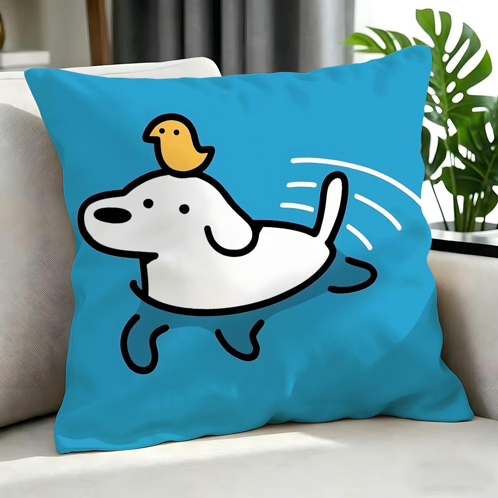 Cute Cute Puppy Memes Cushion Cover Cushion Cover Set 4Pcs 50X50 45X45 40X40 Pillowcase Decorative Sofa Home Decor