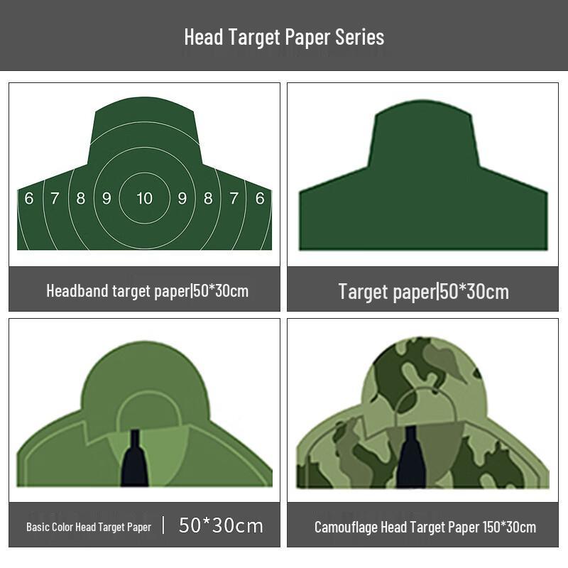 Junshe Military Training Head Shooting Targets (100-Pack)