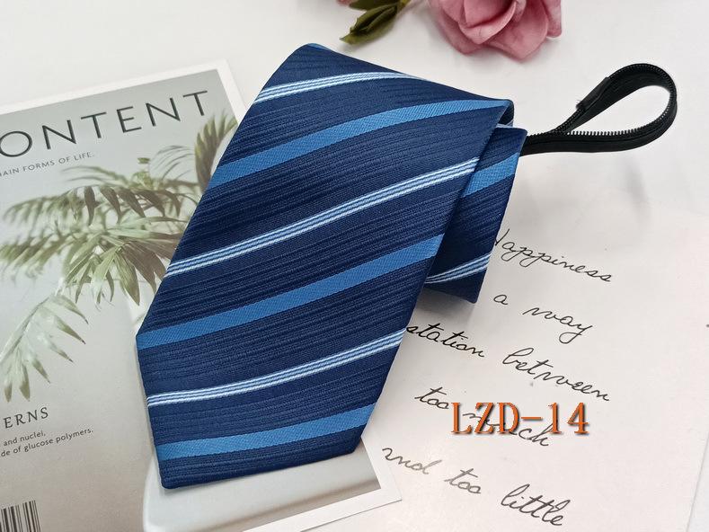 Мужской галстук на молнии с легкой затяжкой, без узла, полосатый, черный, 8 см