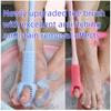 2 In 1 Toe Cleaning and Massage Brush Itching Relief Foot Rubbing Brush Long Handle Massage Artifact Foot Washing and Removing Dead Skin Brush