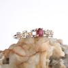 Кольцо Color Treasure Jewelry из стерлингового серебра S925 с инкрустацией натуральным рубином, женское, открытое, в форме цепочки