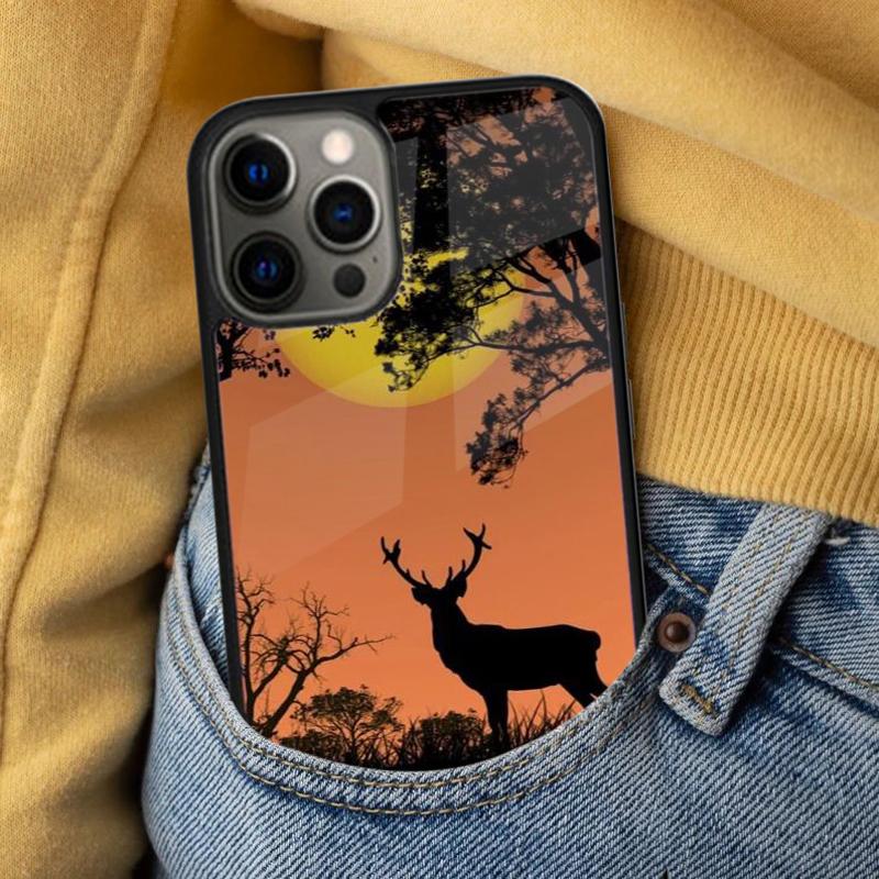 Deer Hunting Animal Soft Phone Case for iPhone 17 Air 16e Pro max 15 Pro 13 14 Plus 11 12 MagSafe Magnetic Coque