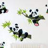 PVC Bamboo Panda Wall Sticker Cartoon Wallpaper Decal Kids Gift Panda Mural Decals  Bedroom