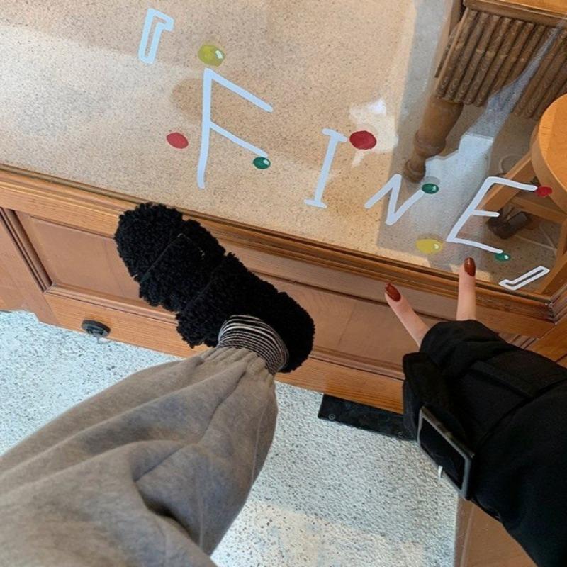 Модные зимние новые туфли на плоской подошве, женские модные туфли с круглым носком из замши и мягкой подошвой, нескользящие, удобные, низкие, шерстяные туфли