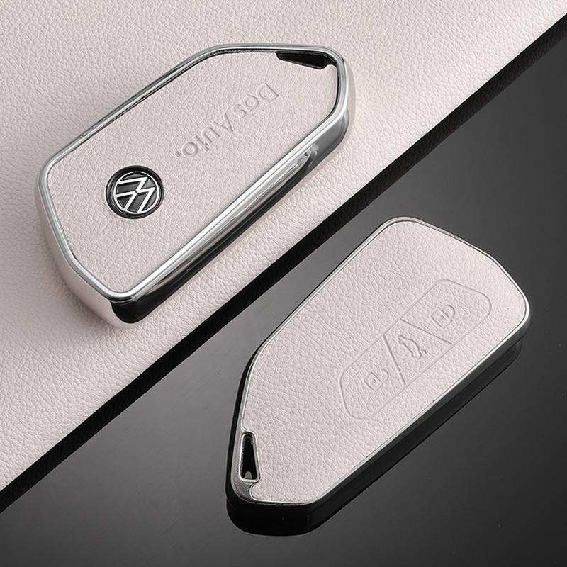 TPU Leather Car Remote Key Case Fob Cover Holder Shell For VW Volkswagen Golf 8 ID.3 ID.4 MK4 MK8 2022 2021 GTI R Accessories