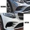 Подходит для Mercedes Benz Аксессуары GLC Класс GLC260 GLC300 GLC43 AMG X253 2016-2019 Передний бампер Сплиттер Canard Противотуманные фары Отделка