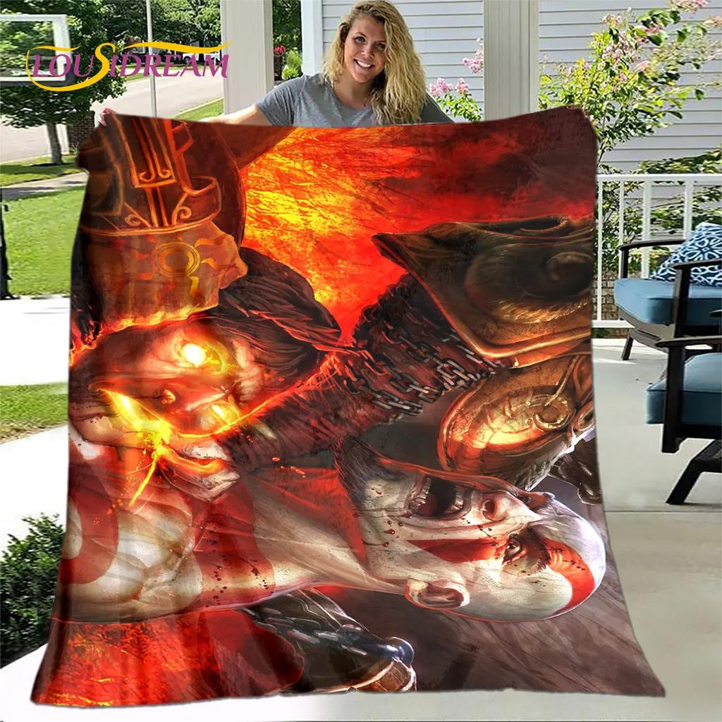Мягкое плюшевое одеяло God of War для геймеров, фланелевое одеяло, одеяло для гостиной, спальни, кровати, дивана, чехол для пикника Bettdecke