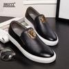 Brand Casual Men's Shoes Designer Luxury Cowhide Sneakers Men's Leather Shoes White Skate Shoes Lion Head A16