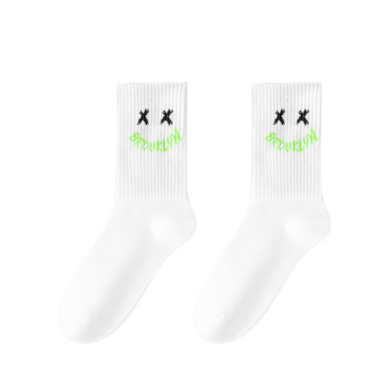 Multi-Size Men's Socks Black and White Long Tube High-Cut Versatile Student Style Autumn/Winter Sports Socks