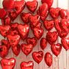 Love Balloons Heart Shaped Aluminum Foil Balloons Reusable Heart Balloons for Valentine's Day Wedding Engagement Party Decor