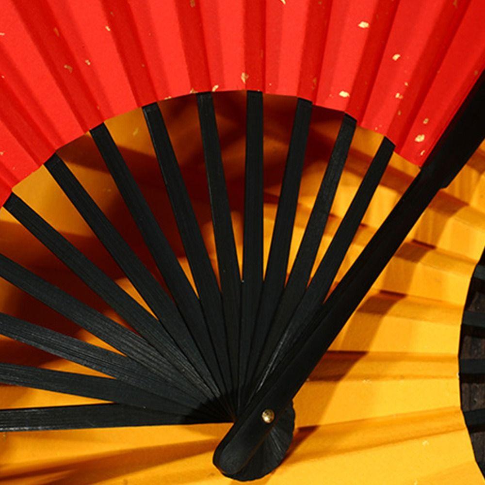 48 см Китайский Тай Чи Декор для свадебной вечеринки Складной сценический веер Веер для йоги Веер для кунг-фу Пластиковый веер из кости