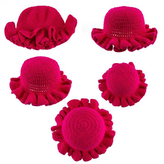 Панама однотонная с оборкой, вязаная шапка, ветрозащитная, теплая, защита от солнца, шляпа для активного отдыха