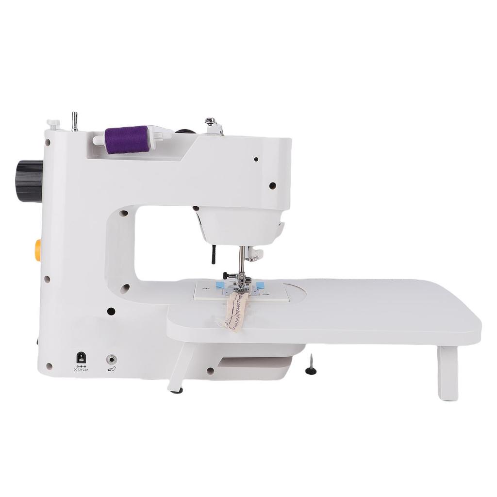 Household Sewing Machine Built in 5 Stitches 12 Patterns Transparent Spool Cover Plate Sewing Machine for Beginners and